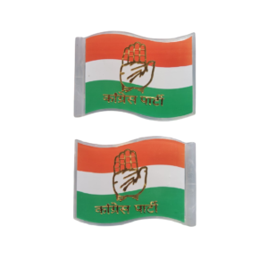 Congress Car Flag Sticker & Radium (Plastic Metal)