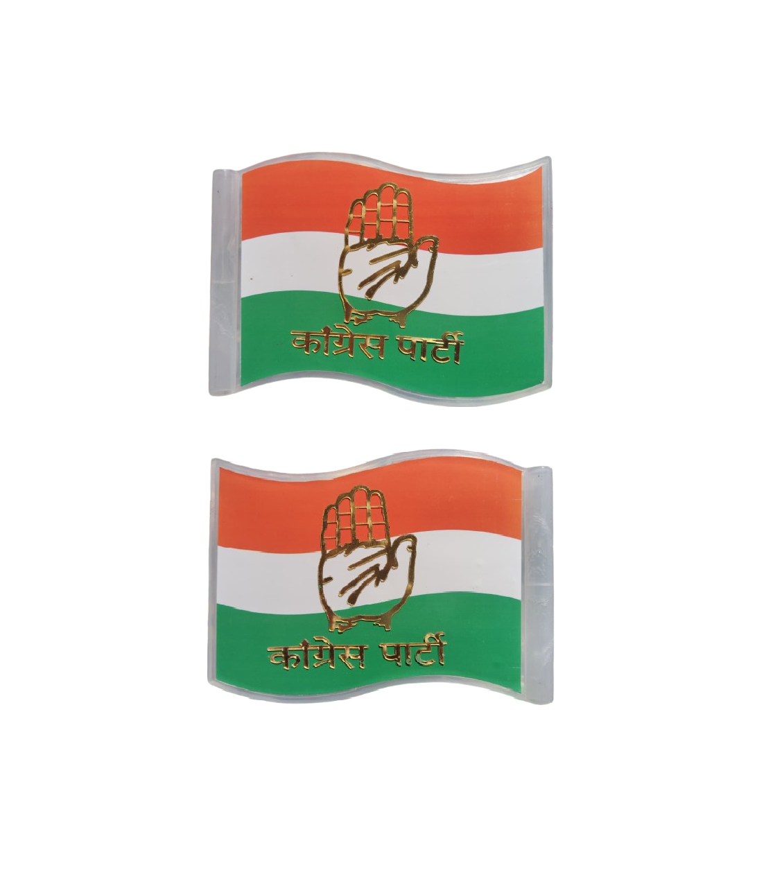 Congress Car Flag Sticker & Radium (Plastic Metal)