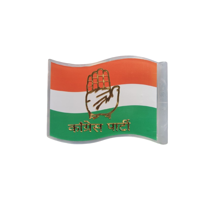 Congress Car Flag Sticker & Radium (Plastic Metal) - Image 3