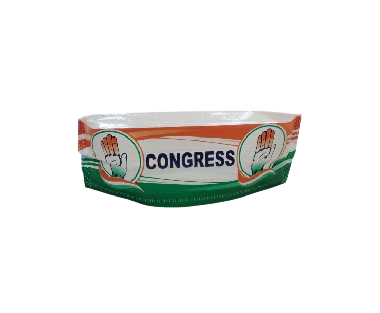 Congress Nethaji Cap Polythin (Pack of 100)