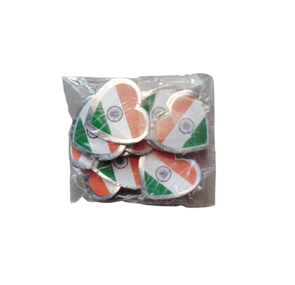 India Heart Shape Paper Badge (Pack of 20) - Image 4