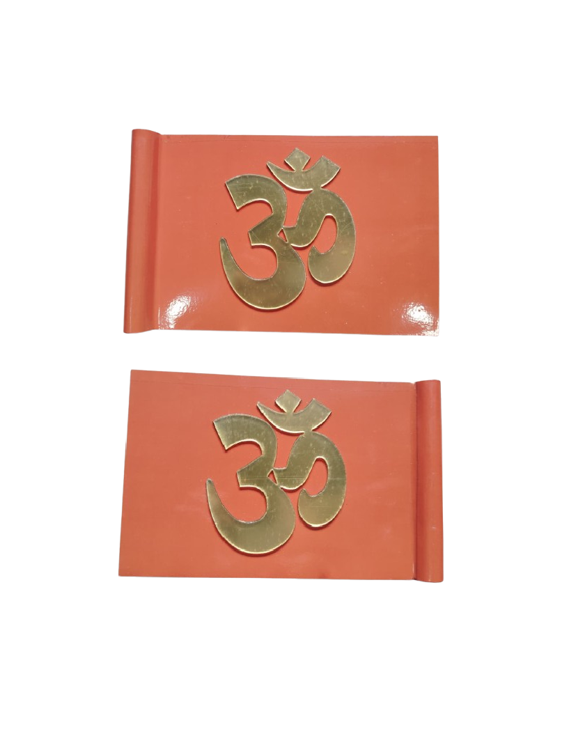 Dharmik Om Car Flag (Iron Plat Metal)