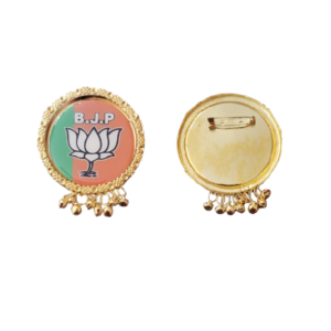 BJP Symbol Metal Brooch (Big Size)