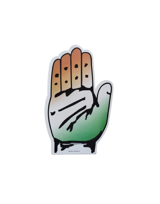 Congress Big Size Paper Sticker (Pack of 5)