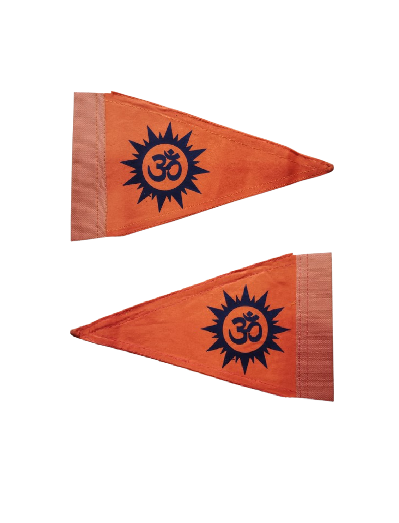 Dharmik Car Flag Sun & Om Logo (Cotton)