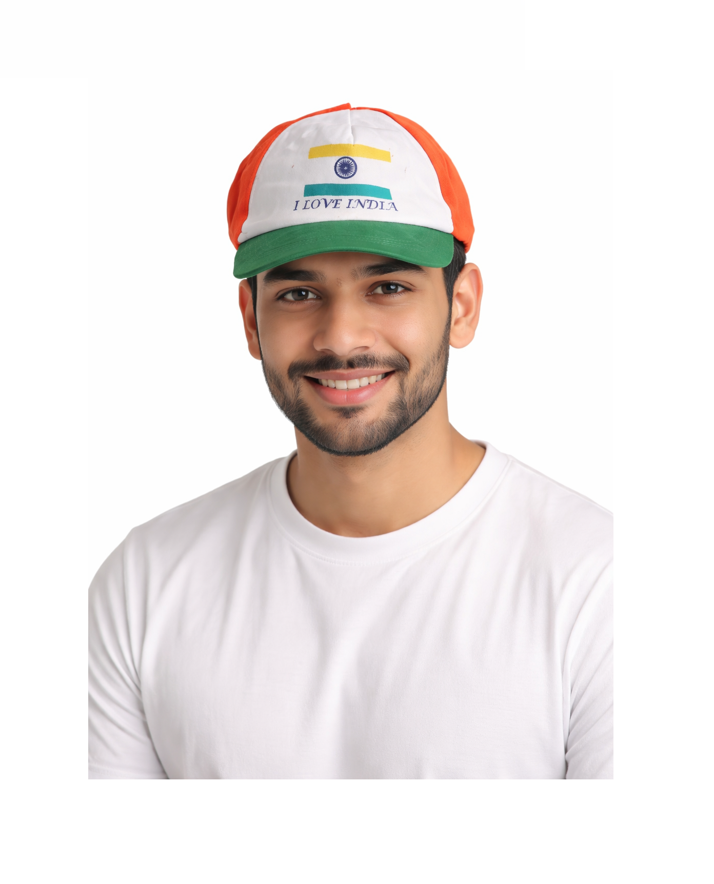 India Flag Print Cap Multi Colour (Pack of 10)