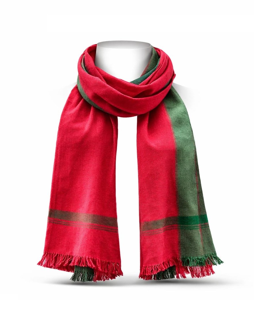 Single Boader Red Gamcha (Cotton Fabric)