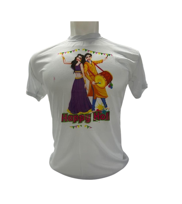 Holi Round Neck T-Shirt Different Different Print ( Buy 2 Get 1 Free) - Image 3