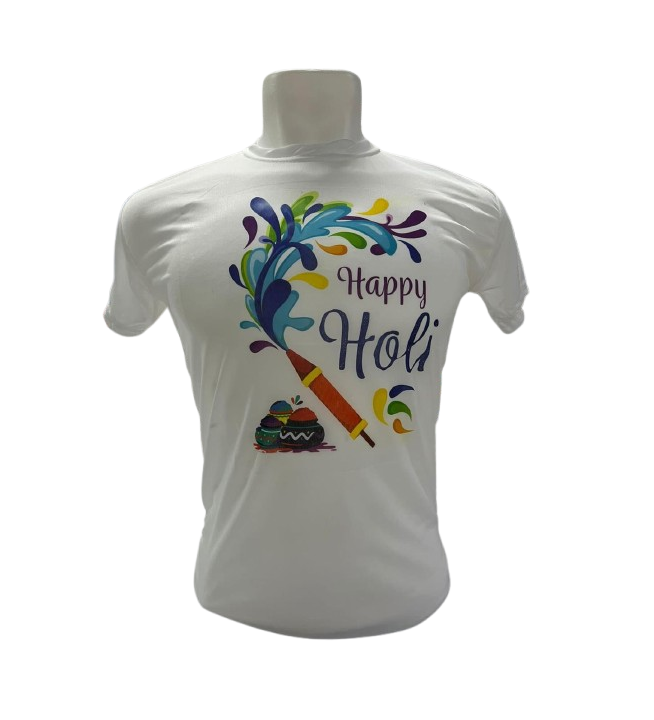 Holi Round Neck T-Shirt Different Different Print ( Buy 2 Get 1 Free)