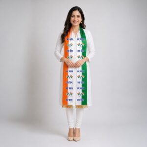 Indian Tricolor Muffler Vande Mataram & Jai Hind Scarf
