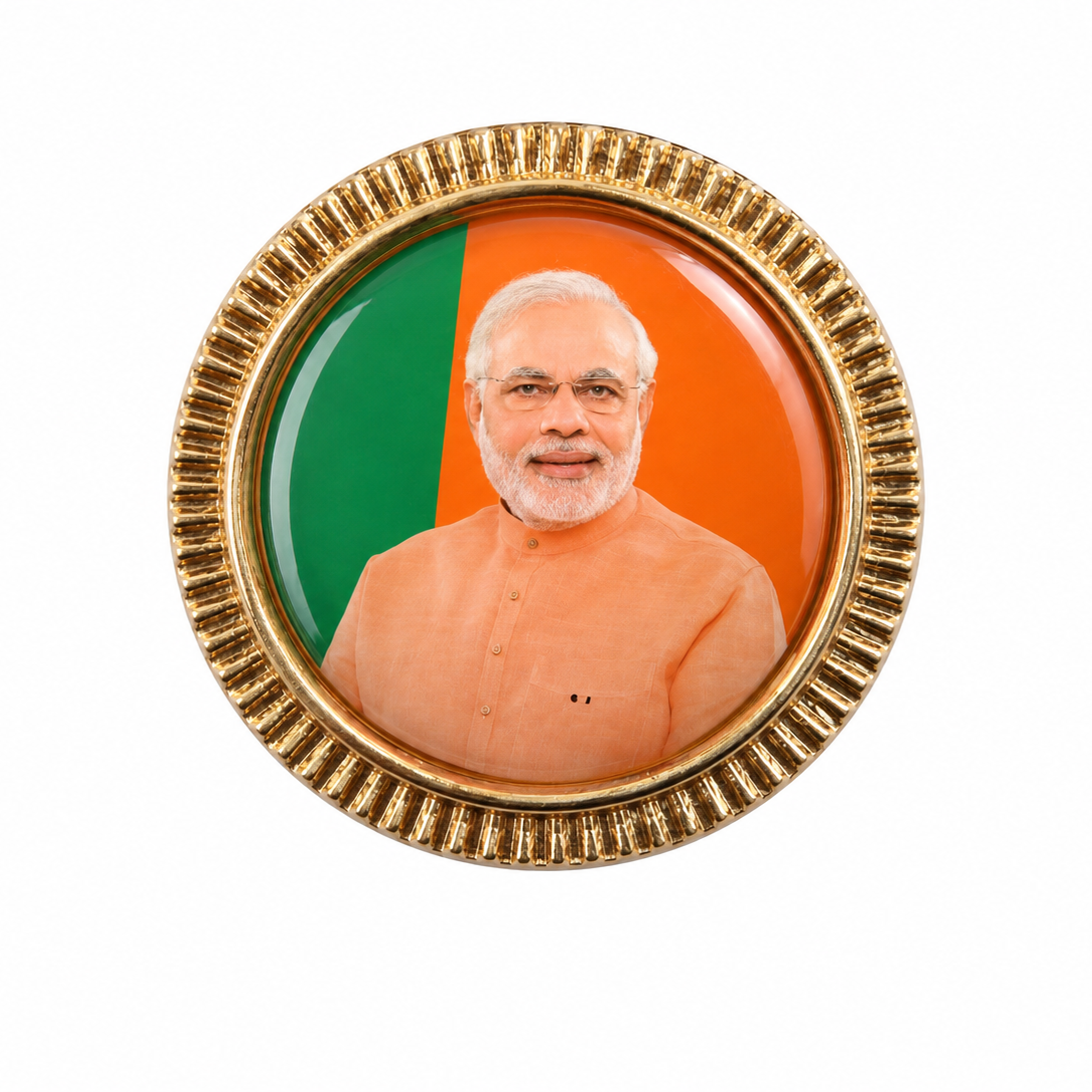 Modi Ji Photo Badge | Round BJP Chest Badge | 1.5 Inch