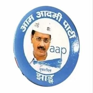 AAP Badge | Aam Aadmi Party Round Badge